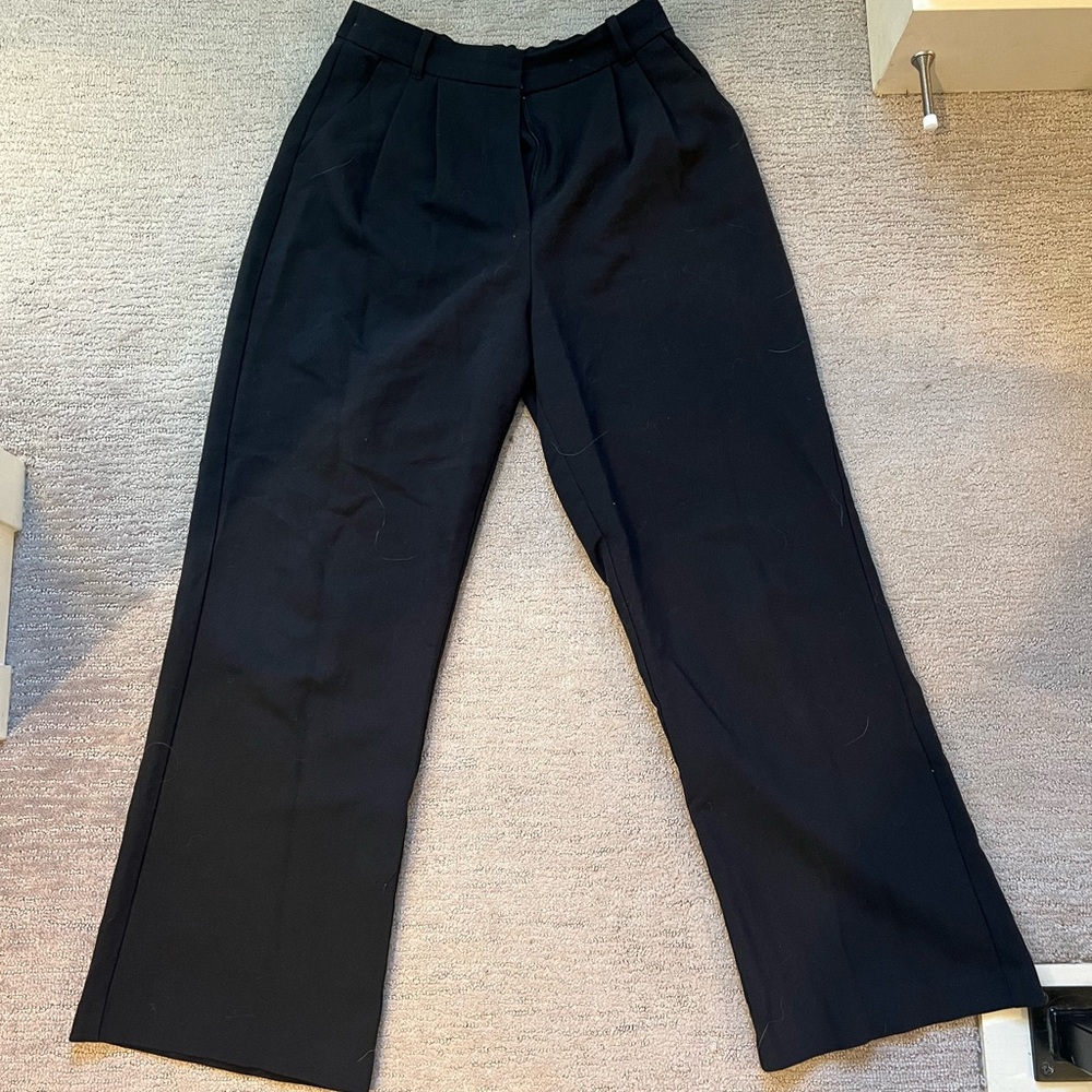 Abercrombie & Fitch Black Wide-Leg Trousers - Picture 6 of 8